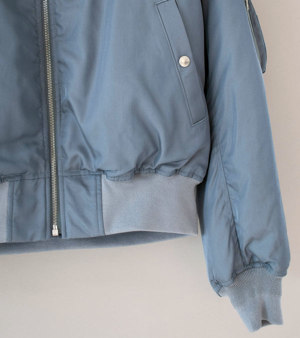 Auralee 'High Density Silk Twill Flight Blouson' (Blue Gray) – C'H