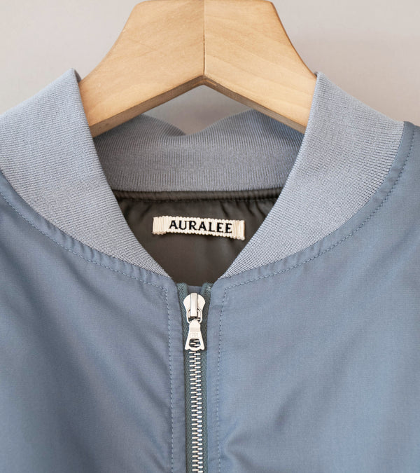 Auralee 'High Density Silk Twill Flight Blouson' (Blue Gray)