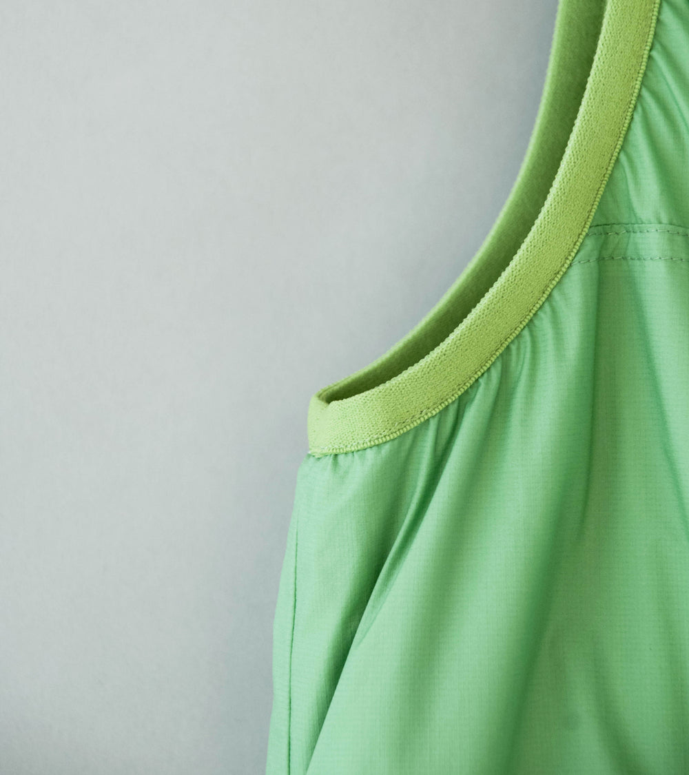 Auralee 'Super Light Nylon Ripstop Down P/O Vest' (Light Green)
