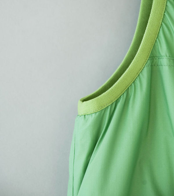 Auralee 'Super Light Nylon Ripstop Down P/O Vest' (Light Green)