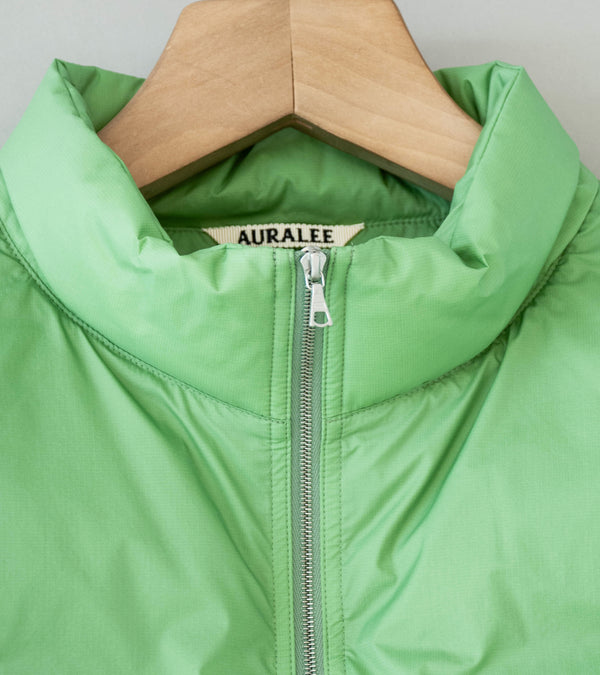 Auralee 'Super Light Nylon Ripstop Down P/O Vest' (Light Green)