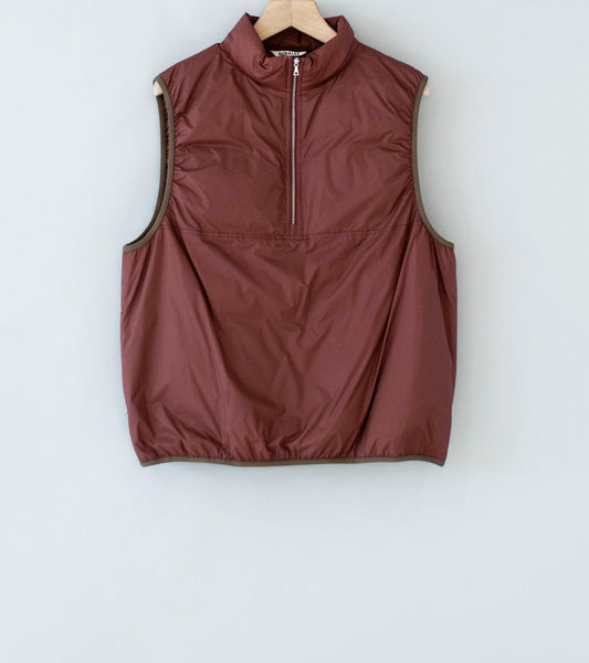 Auralee 'Super Light Nylon Ripstop Down P/O Vest' (Burgundy) – C'H
