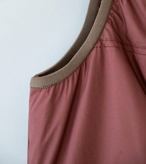 Auralee 'Super Light Nylon Ripstop Down P/O Vest' (Burgundy)