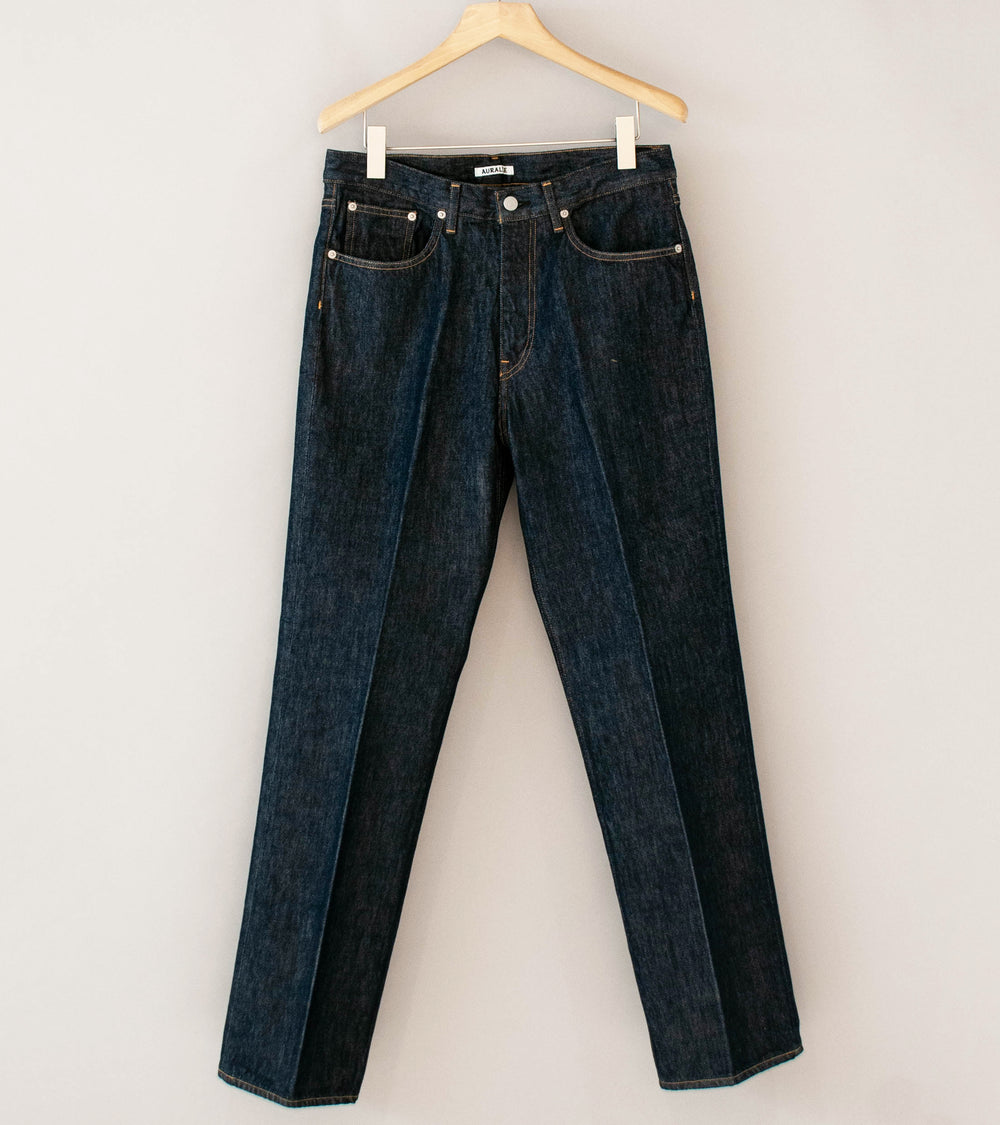 Auralee 'Hard Twist Denim 5P Pants' (Indigo)