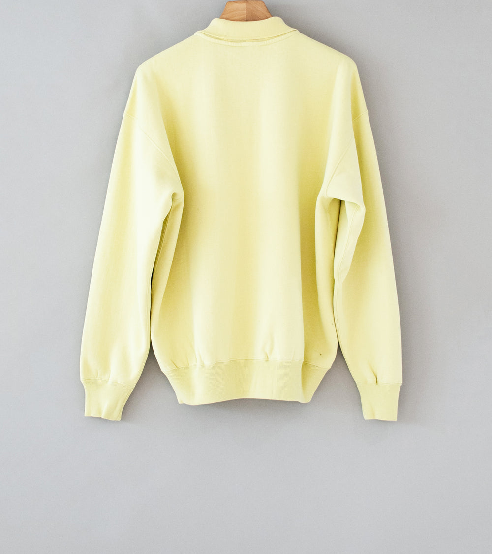 Auralee 'Smooth Sweat Polo' (Light Lime)