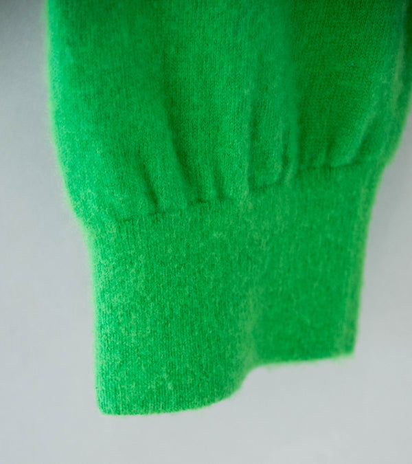 Auralee 'Brushed Cashmere Cotton Knit Cardigan' (Green)