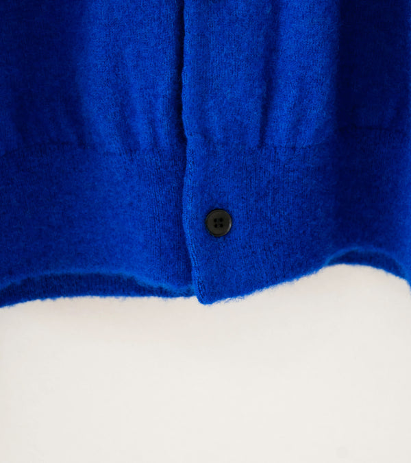 Auralee 'Brushed Cashmere Cotton Knit Cardigan' (Royal Blue)