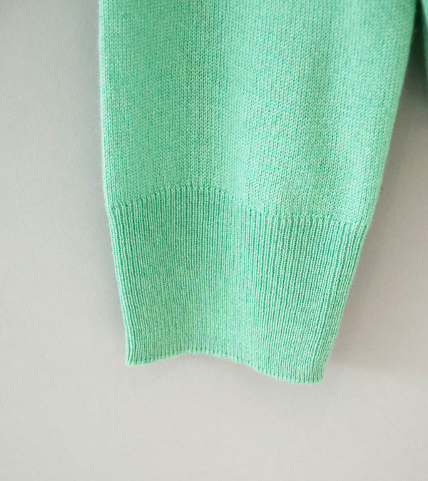 Auralee 'Super Fine Cashmere Silk Knit V-Neck P/O' (Mint Green)