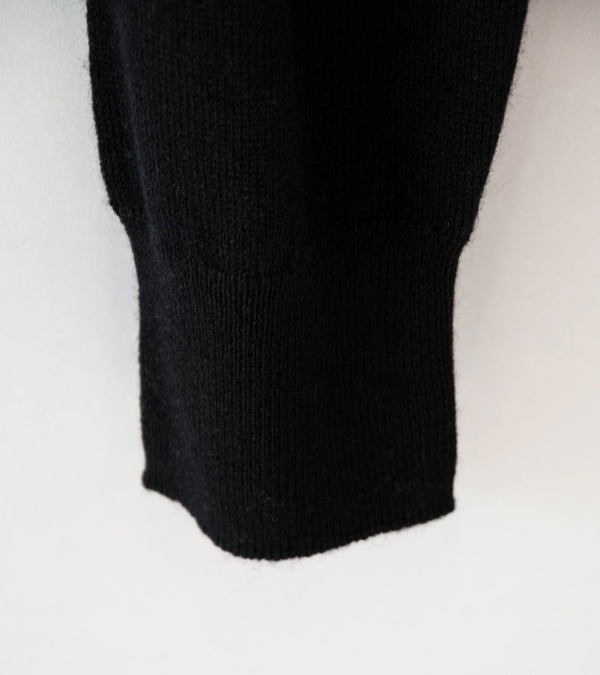 Auralee 'Super Fine Cashmere Silk Knit V-Neck P/O' (Black)