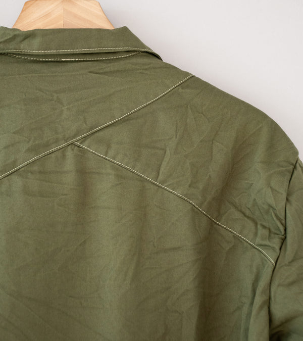 Working 'FMP Overshirt' (Sage Smudge Polyester Cotton Gabardine)
