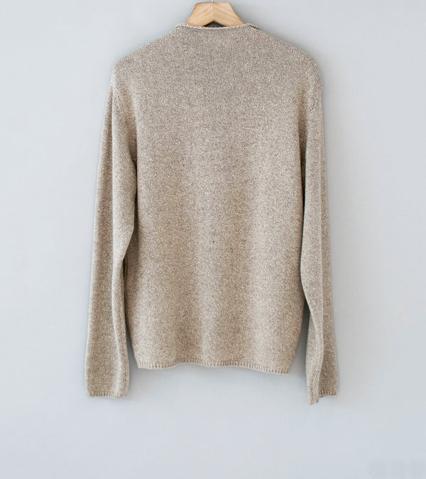 Auralee 'Cashmere Silk Melange Knit P/O' (Mix Beige)