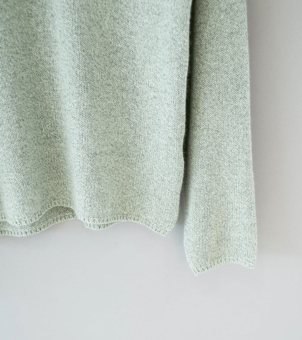Auralee 'Cashmere Silk Melange Knit P/O' (Mix Mint Gray)