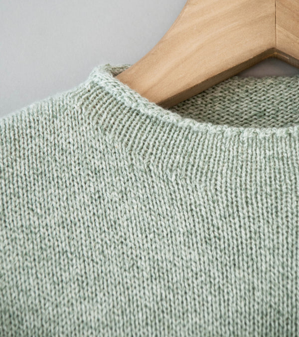 Auralee 'Cashmere Silk Melange Knit P/O' (Mix Mint Gray)