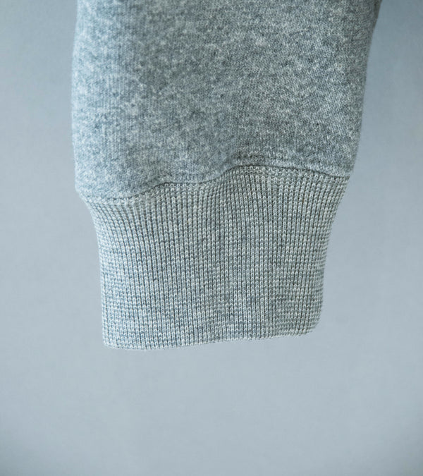 Auralee 'Smooth Soft BD Sweat P/O Parka' (Top Gray / Dusty Blue)