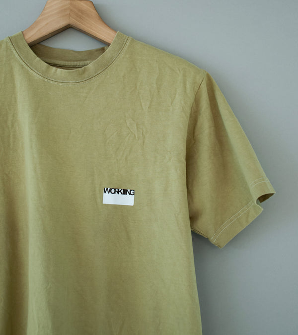 Working 'Sticker T-Shirt' (Sage Smudge Organic Cotton)
