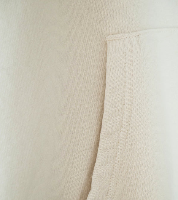 Auralee 'Smooth Soft BD Sweat P/O Parka' (Smoky White / Light Yellow)