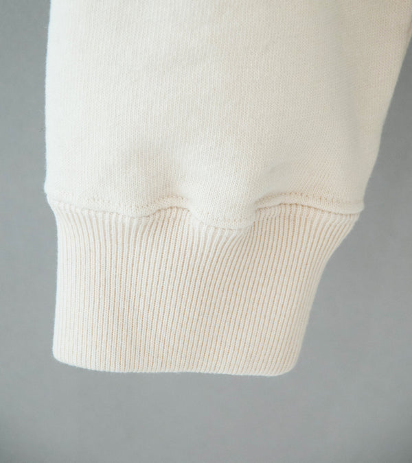 Auralee 'Smooth Soft BD Sweat P/O Parka' (Smoky White / Light Yellow)