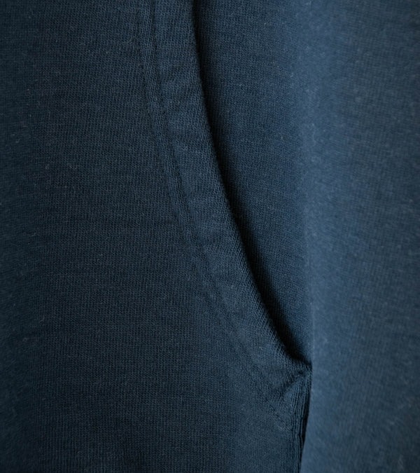 Auralee 'Smooth Soft BD Sweat P/O Parka' (Dark Navy / Smoky White)