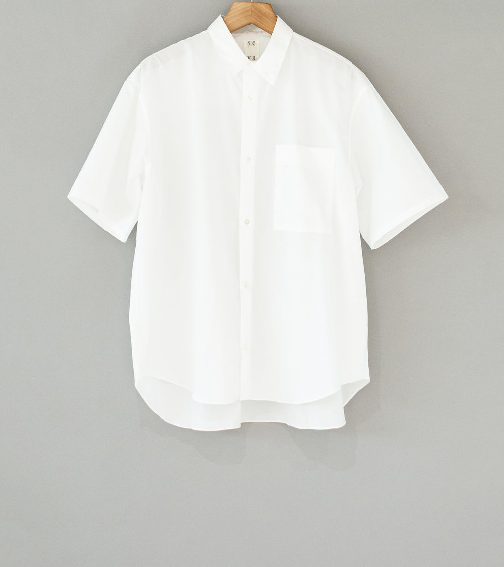 Seya 'Eternal Summer Shirt' (White Micro Brush Cotton)