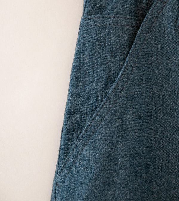 Royce Hill ‘Work Trouser Two’ (Blue Linen Wool)