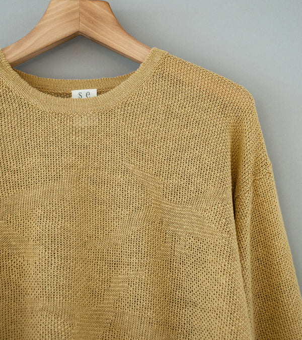 Seya 'Komorebi Jacquard Sweater' (Golden Sand Kanoko Linen) – C'H'C'M'