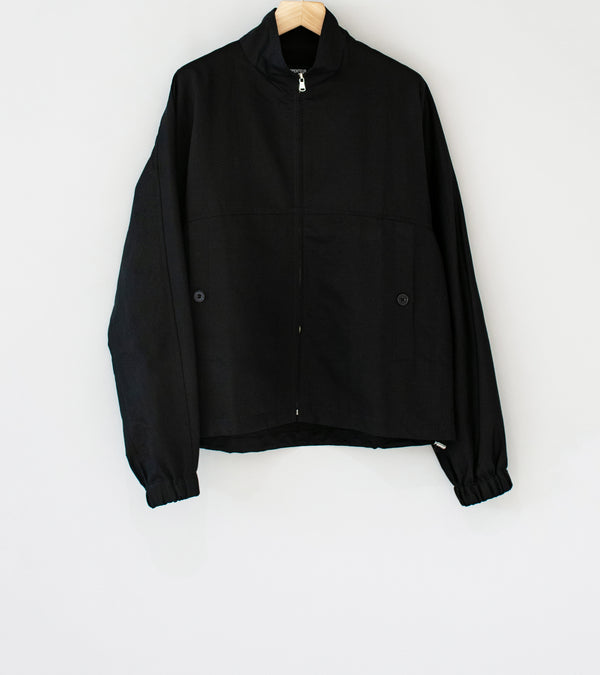Arpenteur 'Opale Jacket' (Black Cotton Silk Linen Tafetta)