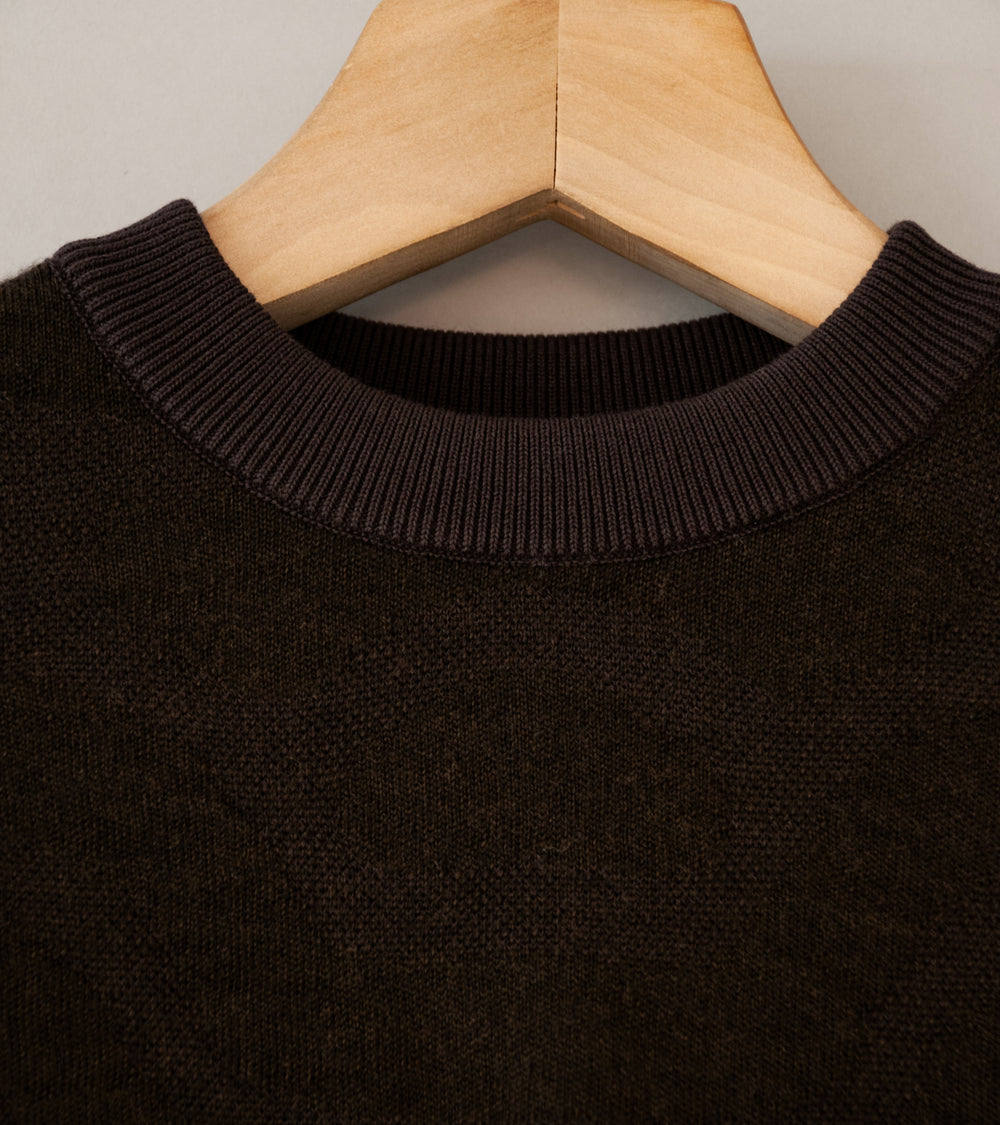 Goldwin 0 'Reaction Diffusion Knit Top' (Dark Brown)