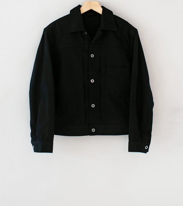 James Coward 'Range Jacket' (Black Waxed Cotton Washi Duck)
