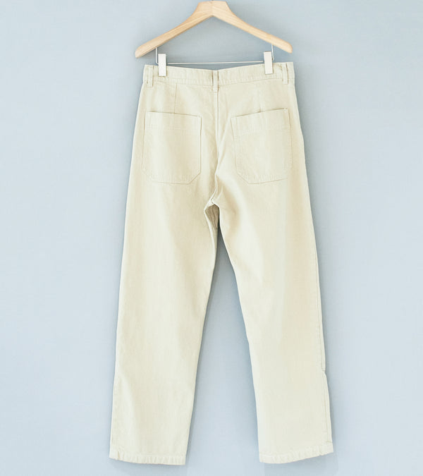 Post Overalls 'E-Z DND Trousers' (Double indigo Herringbone Denim)