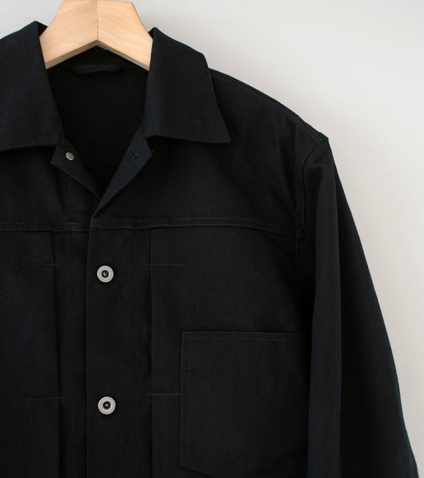 James Coward 'Range Jacket' (Black Waxed Cotton Washi Duck)