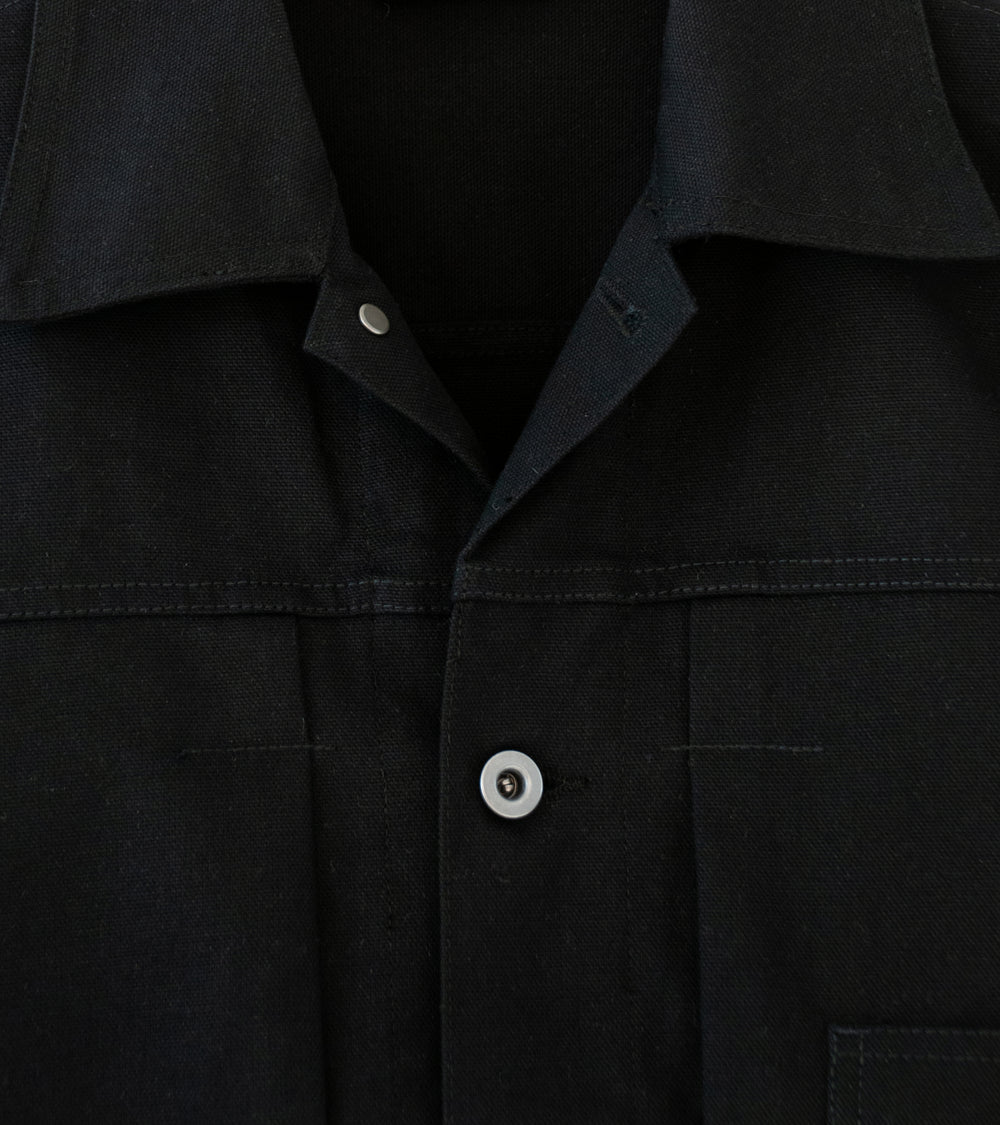 James Coward 'Range Jacket' (Black Waxed Cotton Washi Duck)