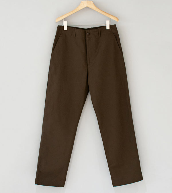 Arpenteur 'Fox Trousers' (Brown Cotton Linen Gaberdine)