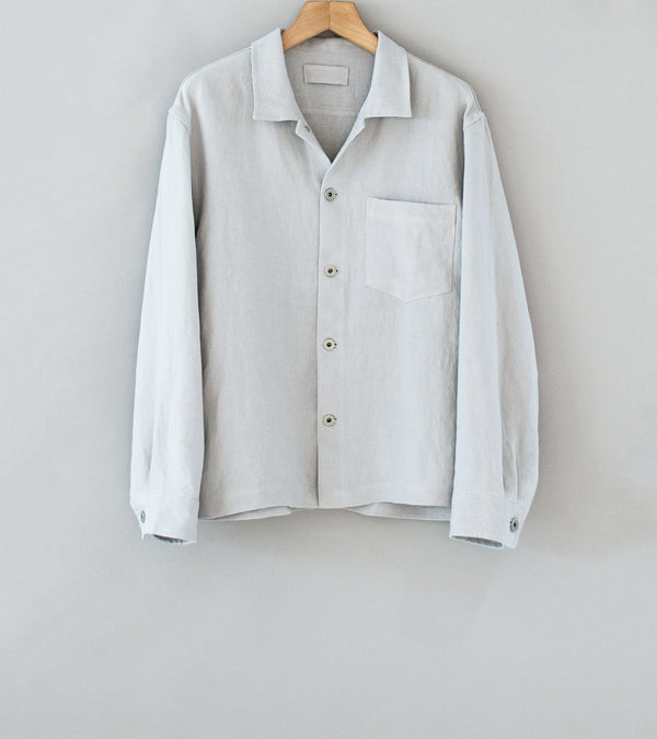 James Coward 'Travail Shirt' (Corsica Sky Belgian Linen)