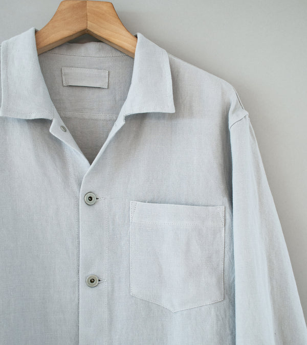 James Coward 'Travail Shirt' (Corsica Sky Belgian Linen)