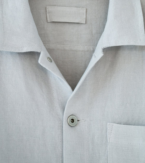 James Coward 'Travail Shirt' (Corsica Sky Belgian Linen)
