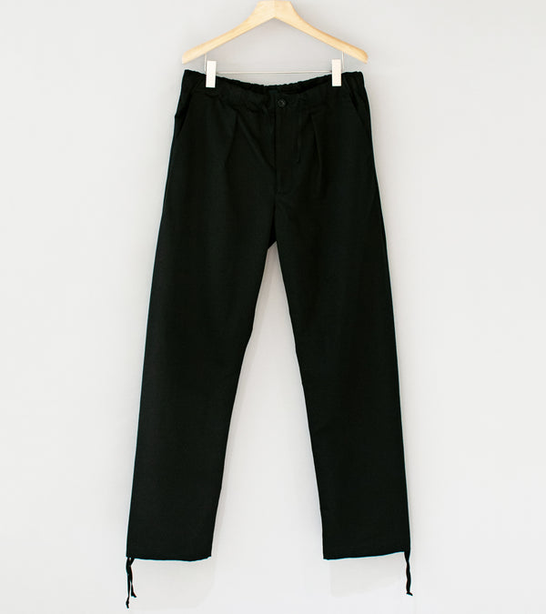 Arpenteur 'Terra Trousers' (Black Cotton Linen Silk Tafetta)