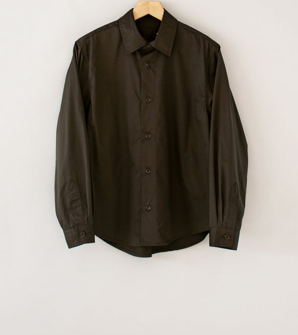 James Coward 'Filter Shirt' (Dark Brown Supima Cotton Twill)