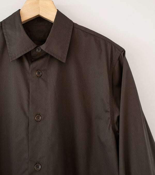 James Coward 'Filter Shirt' (Dark Brown Supima Cotton Twill)