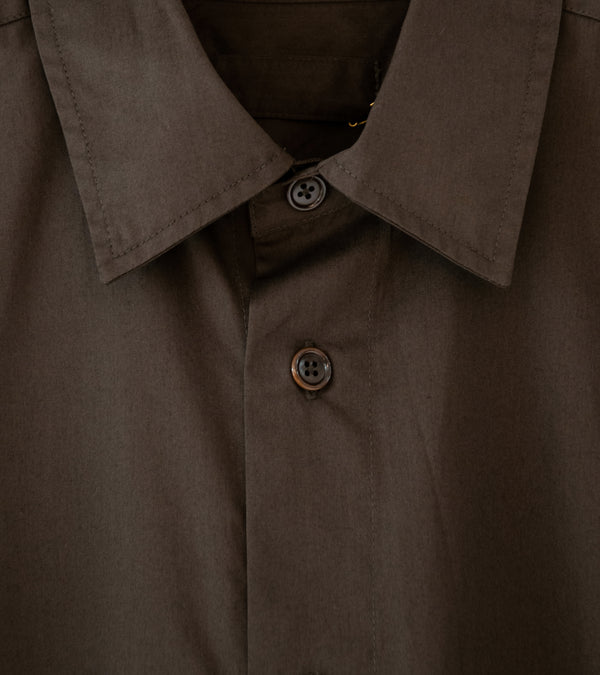 James Coward 'Filter Shirt' (Dark Brown Supima Cotton Twill)