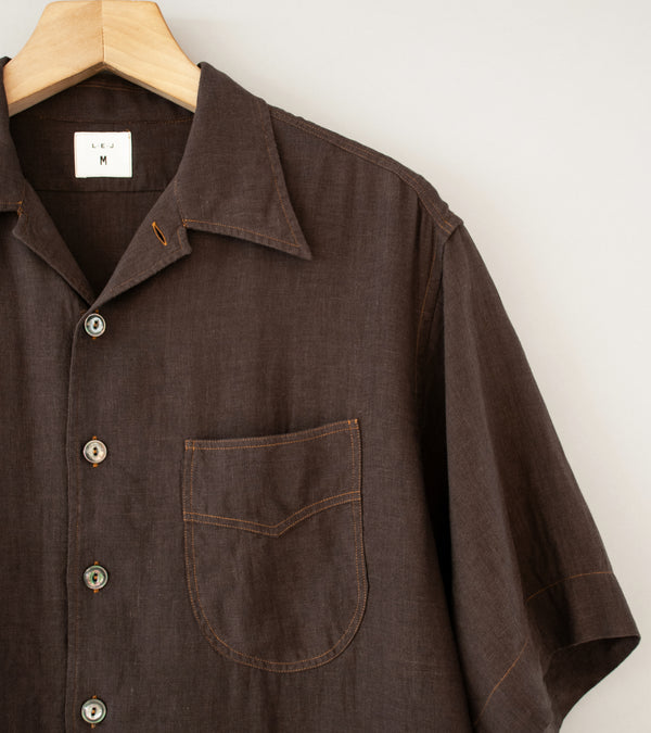 LE.J 'Chiringuito Shirt' (Brown Linen)