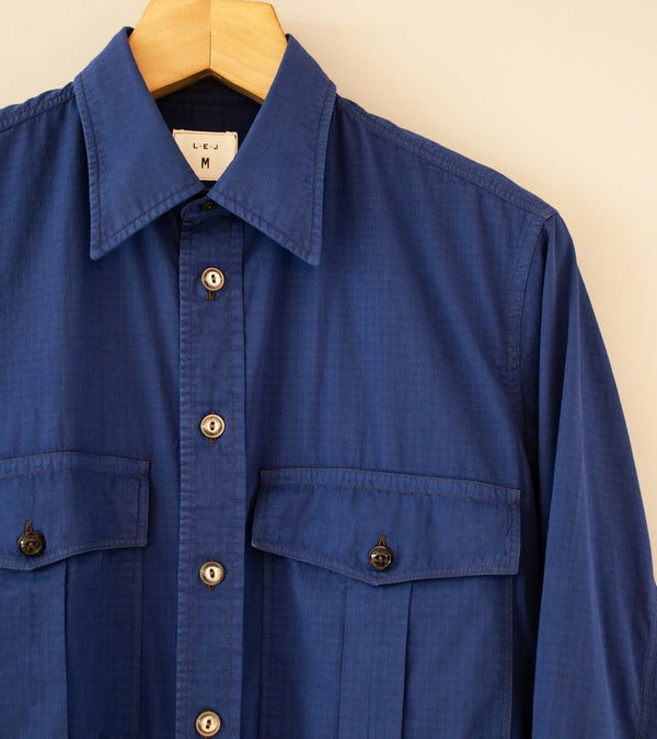 LE.J 'RN Work Shirt' (Navy Cotton Rip Stop)