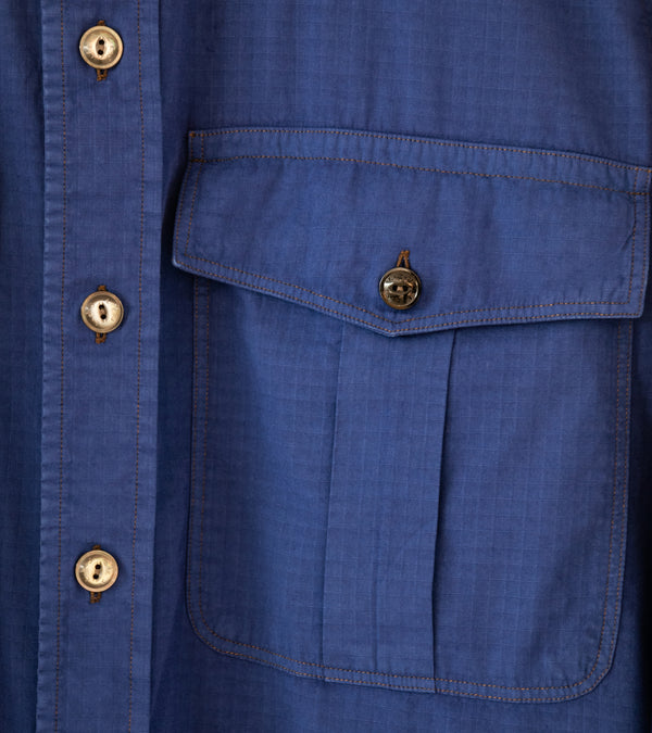LE.J 'RN Work Shirt' (Navy Cotton Rip Stop)