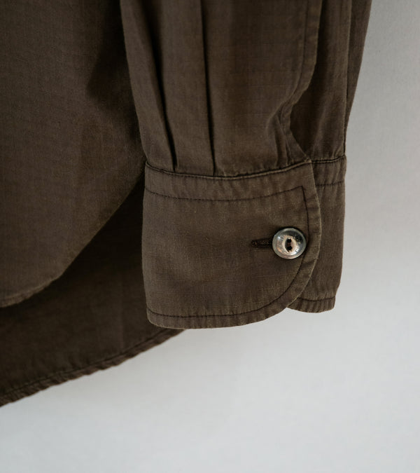 L.E.J 'RN Work Shirt' (Brown Cotton Rip Stop)
