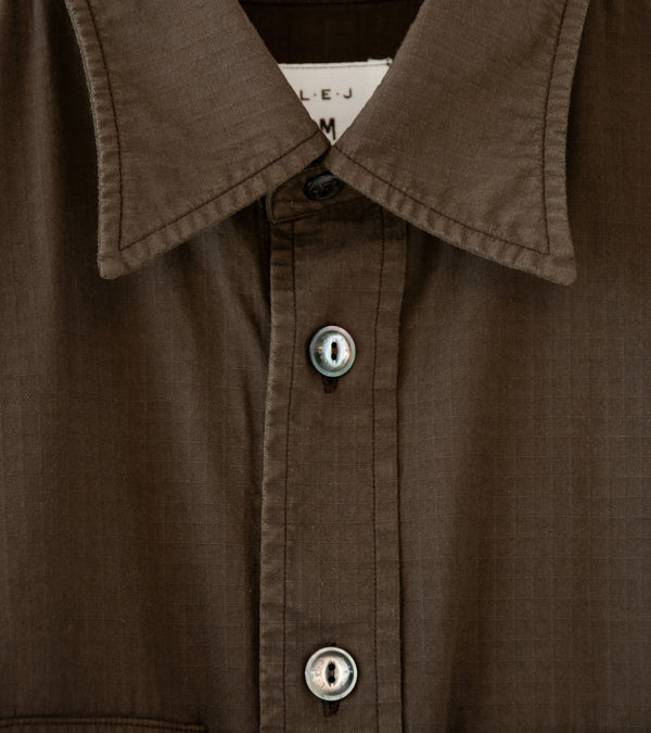 L.E.J 'RN Work Shirt' (Brown Cotton Rip Stop)