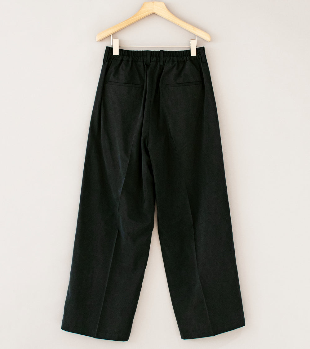 Stein 'Silk Nylon Easy Wide Trousers' (Black)