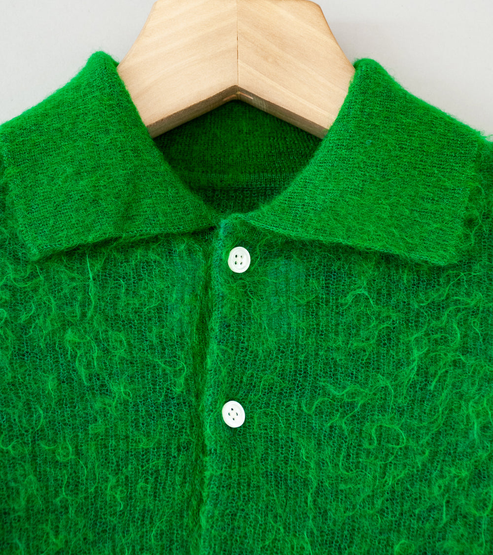 Stein 'Super Kid Mohair Knit Polo LS' (Green)