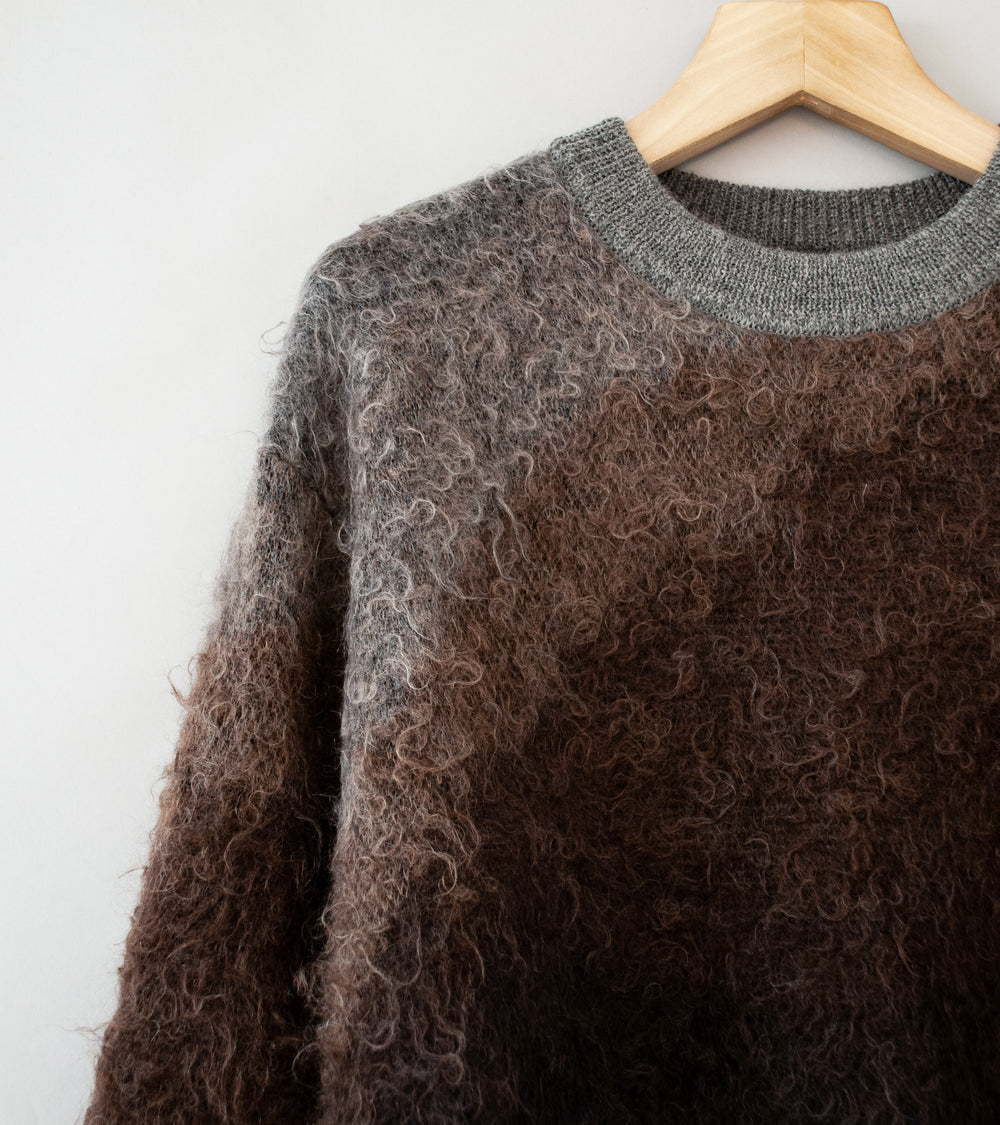 Stein 'Gradation Mohair Knit LS' (Brown Cream Gradation)