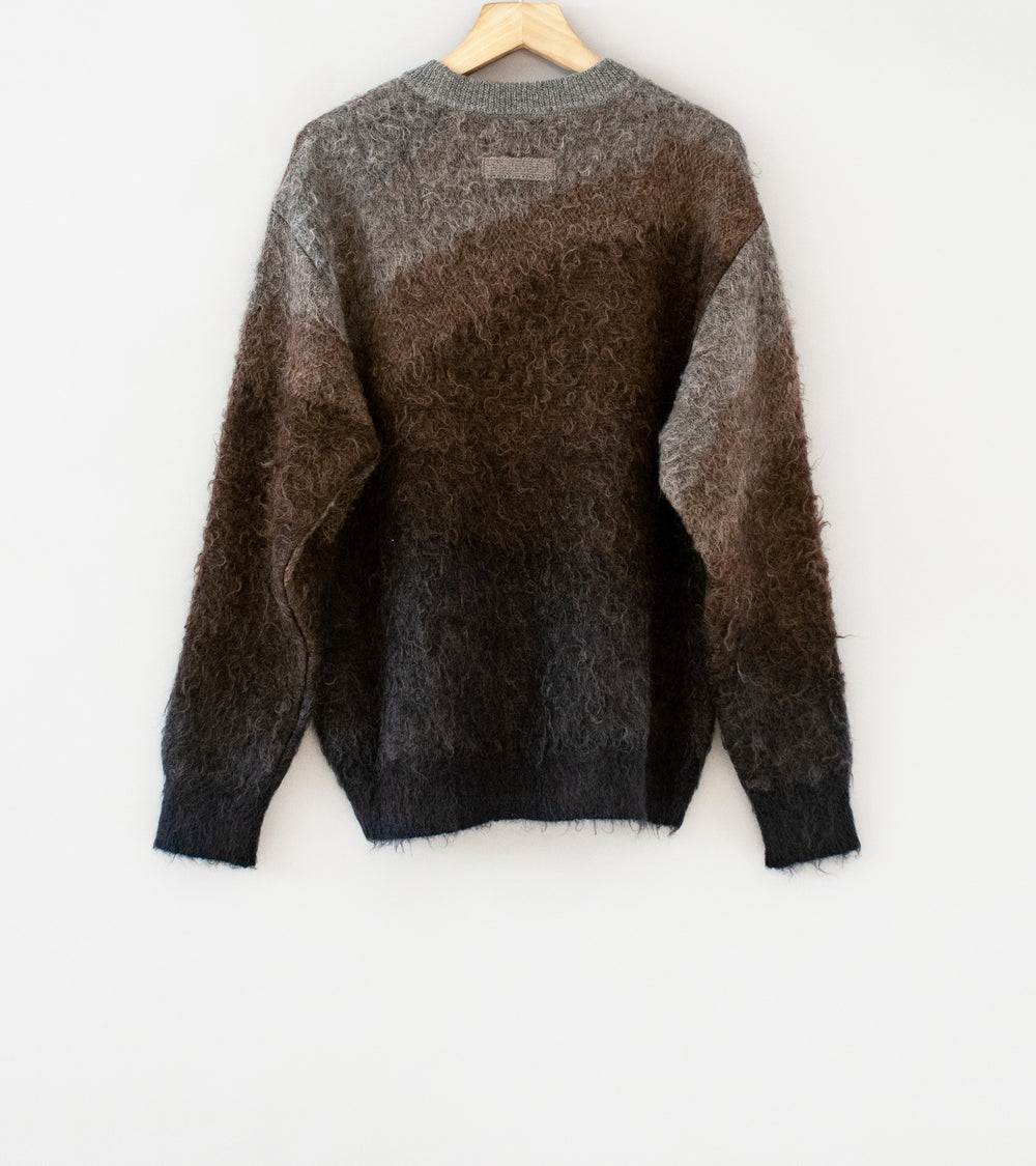 Stein 'Gradation Mohair Knit LS' (Brown Cream Gradation)