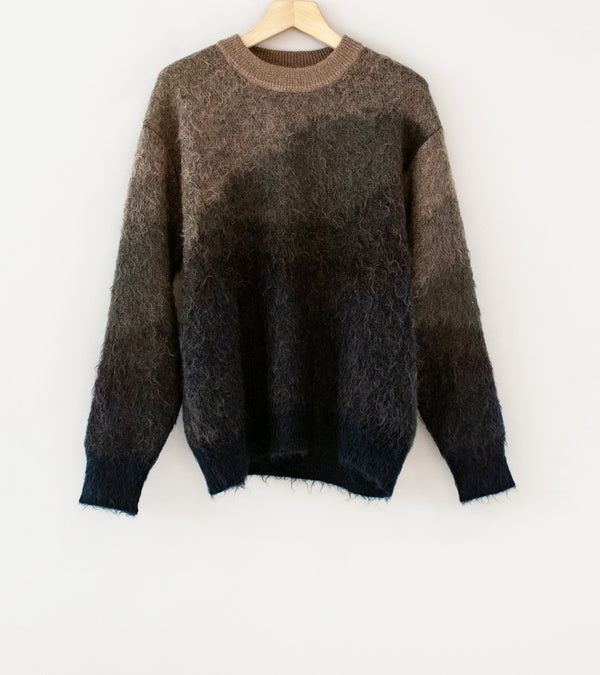 Stein 'Gradation Mohair Knit LS' (Navy Khaki Gradation)