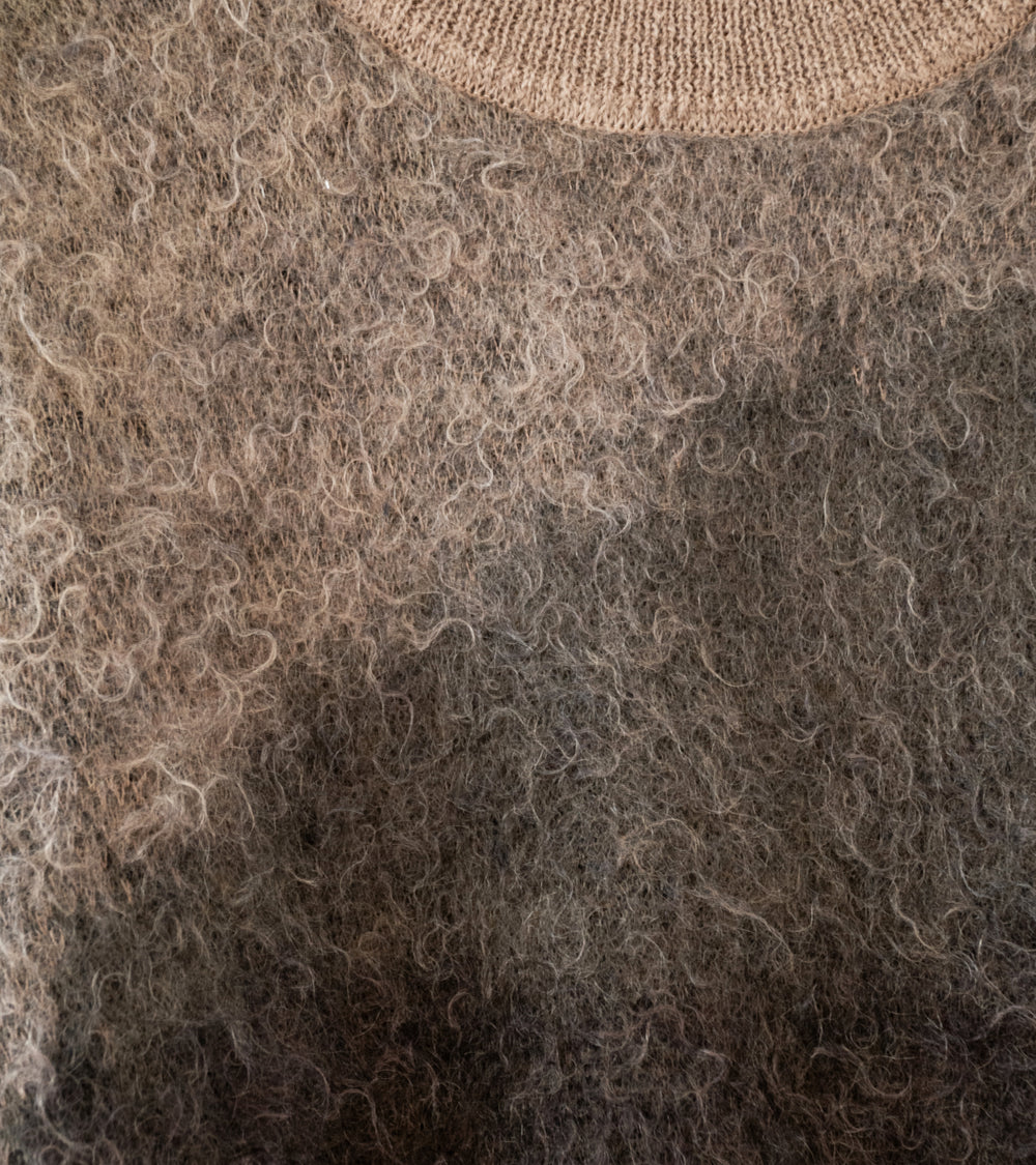 Stein 'Gradation Mohair Knit LS' (Navy Khaki Gradation)